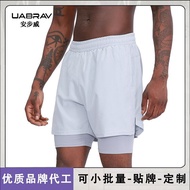 Summer Athletic Shorts 2-in-1 Double Layer Fitness Shorts for Men