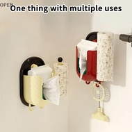 [OP] 2-in-1 Suction Cup Tissue Box, Living Room Tissue Box, Kitchen Cling Film Holder, No-drill Wall
