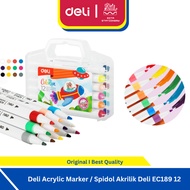 Deli Acrylic Marker ColorRun 12 Colors Deli Acrylic Marker/ EC189-12