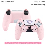 GeekShare PS5 Controller ชุดซิลิโคนแมวน่ารัก Thumb Grip + PS5 Controller + Stiker สำหรับ SONY playstation 5