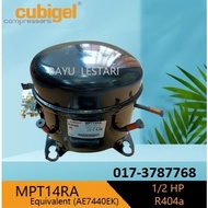 MPT14RA (REPLACE AE7440EK) - ORIGINAL CUBIGEL 1/2 HP REFRIGERATOR COMPRESSOR / PETI SEJUK KOMPRESSOR