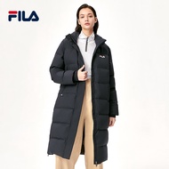 FILA斐乐女装情侣羽绒服冬季中长款羽绒服保暖外套 传奇蓝-NV L