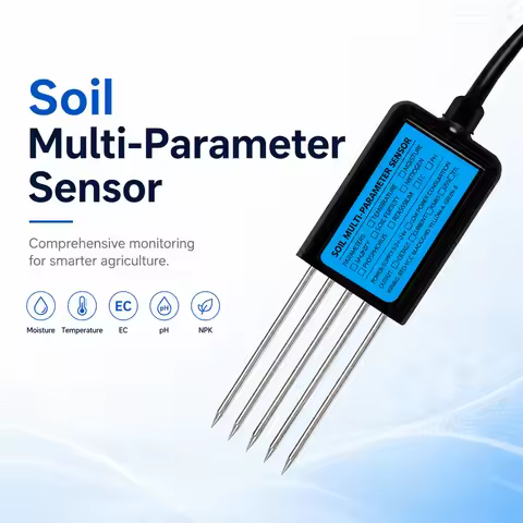 RS485 Modbus Soil Sensor 7 in 1 Measure Soil Moisture Temperature Humidity EC PH NPK RS485 Modbus