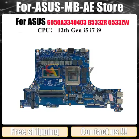 6050A3340403 Laptop Motherboard For ASUS ROG Strix SCAR 15 G533Z G533ZM G533ZW G533ZR Mainboard With
