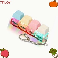7TILOYSHOP Fidget Keychain, Relief Stress Keys Button Finger Keyboard Cap,  Pass The Time 2/4/9 Keys
