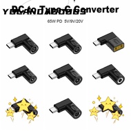 YOLA DC to Type C Converter 5v 9v 12v USB C Connector Square Plug Laptop Charger for //