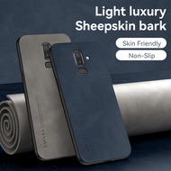 Soft Case Samsung Galaxy J8 A6Plus A6+ (2018) Sheep Bark Cover Luxury Leather Casing For Samsung A6 Plus SM-J810 SM-A605