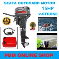 OUTBOARD MOTOR OUTBOARD ENGINE SEATA E15DMS 15HP ENJIN BOT MOTOR BOT (SHORT SHAFT)