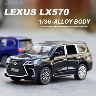 JEROMY5R Simulated Alloy Off-road Vehicle, 4 Doors Can Open 1/36 Lexus Lx570 Car Figurines Miniature