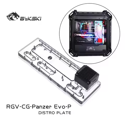BYKSKI Acrylic Distro Plate for COUGAR Panzer Evo Computer Case /Combo DDC Pump / High Quality Acryl