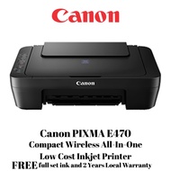 Canon PIXMA E470 Compact Wireless All-In-One Low Cost Printer E 470