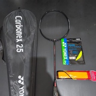 YONEX CARBONEX 25 SP TENSION 28LBS BADMINTON RACKET READY TO USE WITH BONUS BAG AND WARRANTY