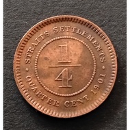 Duit Syiling Straits Settlements 1/4 cent 1901 (C)