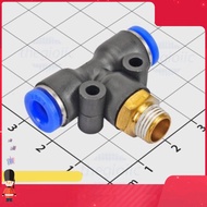 [3 Pieces]- PB6-01 T-Threaded Pneumatic Connector Tube 6mm External Thread 9.7mm, 1/8inch Smart.hcm