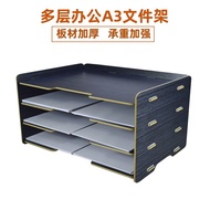 Office A3 Data File Shelf File Box Storage Box Desktop Organizing Cabinet Engineering Drawing Wooden Multi-Layer Locker