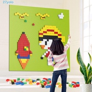 YOLO Building Blocks Base Plate, Colorful 16X16 Dots DIY Blocks Wall, Creative Plastic Educational Wall Background Kids Toys
