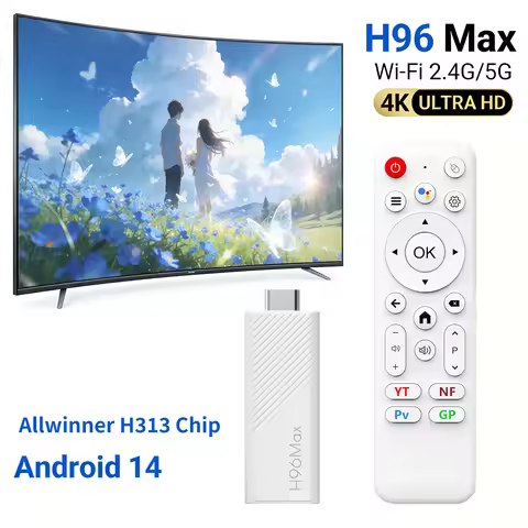 New H96 MAX H313 Android TV Stick 4K Ultra HD WiFi6 Bluetooth Portable Streaming Device For Home The
