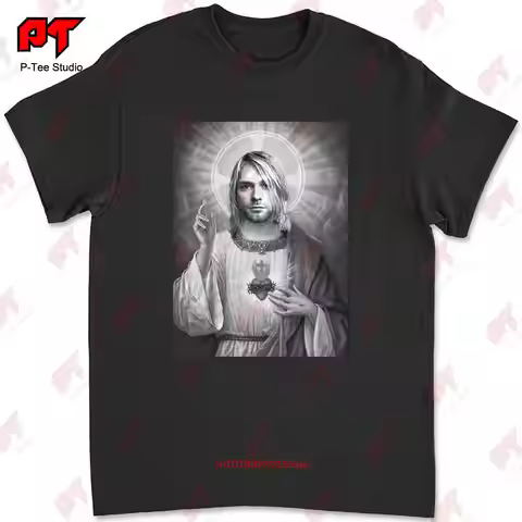 Kurt Cobain Saviour Saint Printblack S Hommetumblr T-shirt 4CYN
