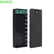 WADEES Battery Storage Boxes Portable Removable Battery Box  Holder 8x18650 Battery LCD Digital Display  Case