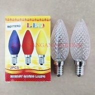 LILIN ROTETARO LED CHILI LIGHT 1W CANDLE LIGHT WHITE CRYSTAL E14 2PCS LED Light E14 LED Bulb