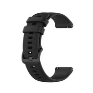 全城熱賣 - 適用於 Honor Watch ES 格紋硅膠錶帶（黑色）