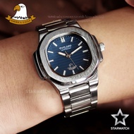GRAND EAGLE นาฬิกาข้อมือผู้หญิง สายสแตนเลส รุ่น AE8014L - Silver/Navy