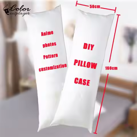Color Cosplayer Double Side Print Hugging Body Pillow Case Anime Diy Dakimakura Cosplay Custom Soft