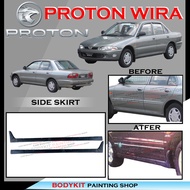 PPOTON WIRA SALOON/SEDAN/AEROBACK EVO2 STYLE SIDE SKIRT SKIRT TEPI -MATERAIL FIBER BODYKIT