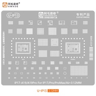 AMAOE IP 17/17Air/17Pro/17 Pro Max CPU/MIddle Layer/Lower Layer A19/A19 Pro Reballing Stencil Steel 