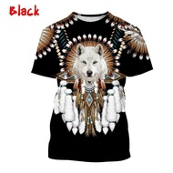 New Men's 3D Print Indian Style T Shirts Retro Native Americans Indian Pattern Short Sleeves T Shirt