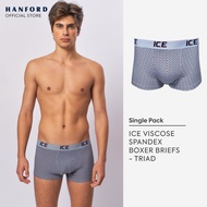 Hanford ICE Men Viscose w/ Spandex Boxer Briefs Triad - Glacier Gray (Single Pack)