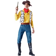 ชุดคอสเพลย์ฮาโลวีน Toy Story Woody ชุดคู่คาวบอยตะวันตกชายและหญิงปาร์ตี้เครื่องแต่งกาย