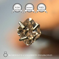 brownis pink natural diamond /berlian banjar asli