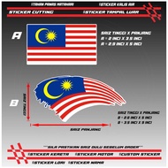 Sticker bendera malaysia = sticker cutting 1 pcs