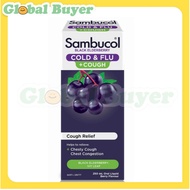 Sambucol Black Elderberry Adult Cough Relief Liquid + Cold & Flu 250ml  EXP:07/2027