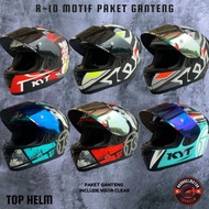 Helm Kyt R10 Motif Paket Ganteng | Helm Full Face Kyt R10 Paket