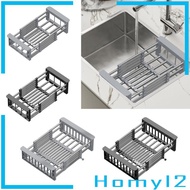 [HOMYL2] over Sink Dish Rack Stainless Steel Dish Drainer for Pots Fruits Utenil Pans