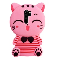 Icantiq Softcase 4D Xiaomi Redmi Note 8 Pro Silicone 3D Pink Cat Lucky Cat / Silicone / Case Redmi N