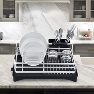 Stainless Aluminium Kitchen Drying Dish Rack Sink Drain Holder Cutlery Accessories Storage Plate Organizer Shelf Gold