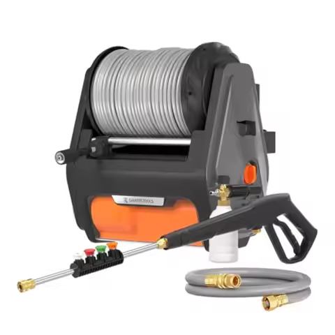 Grandfalls Pressure Washer Max 2900 PSI 2.2 GPM Electric Wall Mounted Power Washer with 100ft Retrac