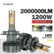 HYNBYZJ 4300k H4 LED Headlight Bulbs 2000000LM H1 H7 H11 9005 9006 Super Bright 6 Copper Tube LED He