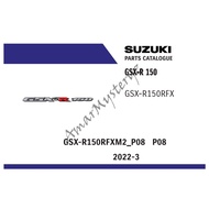 Suzuki GSX-R 150 / GSX R150 2022 - 2024 Parts Catalogue Manual / Buku Panduan Suzuki GSX-R 150 / GSX