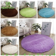 HUAYUEJI Living Room Rugs, 40cm Non Slip Round Carpet,  Soft Plush Solid Color Thickened Fluffy Shag