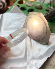 冰種 天然翡翠 緬甸 A玉 玉鐲 • 冰玻種木那紫紅/春帶彩原石翡翠