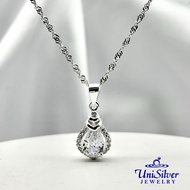 Unisilver 925 Sterling Silver Drop Pendant Necklace (NPS310)