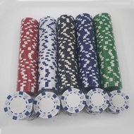 Set of 5 poker chips/numberless poker chips