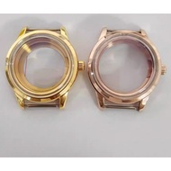 39MM Transparent Case PVD Rose Gold Plated Case Accessories for NH35/36/4R/7S Movement