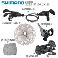 SHIMANO DEORE M5100 Groupset MTB M6000 Mountain Bike Groupset 2x11-Speed 11-42T 11-51T M5100 Rear De