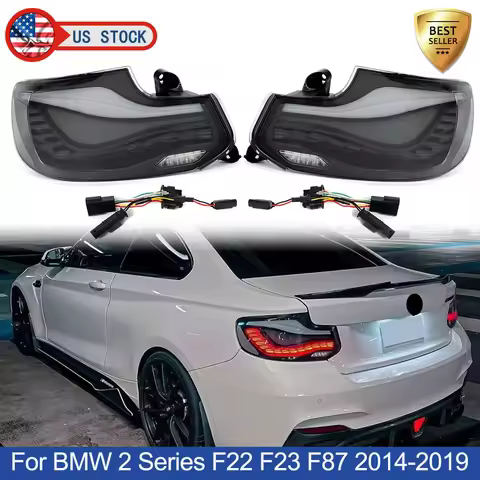 For BMW 2 Series 230i M240i F22 F23 F87 2014-2021 M2 Tail Light Assembly Smoked LED GTS Car Lamp Aut