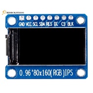 IPS RGB Display 0.96 Inch 7P SPI HD 65K Full Color LCD Module ST7735 Drive IC 80X160 (Not OLED)